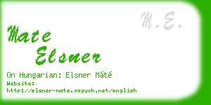 mate elsner business card